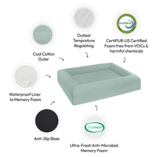 Memory Foam Dog Bed - Cooling Eucalyptus