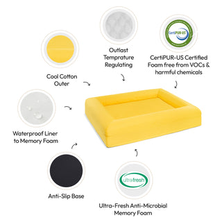 Memory Foam Dog Bed - Cooling Amber