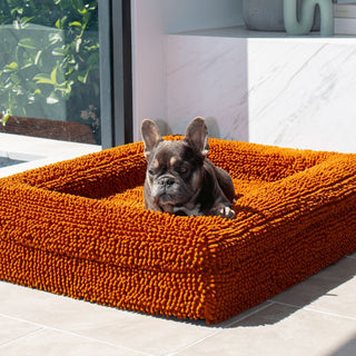 Memory Foam Dog Bed - Noodle Rust