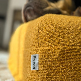 Memory Foam Dog Bed - Boucle Mustard