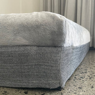 Memory Foam Dog Bed - Plush Grey